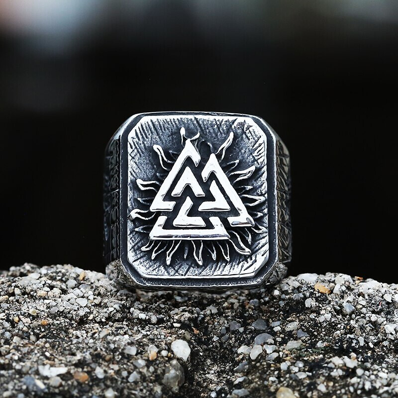 Viking Steel Amulet Ring