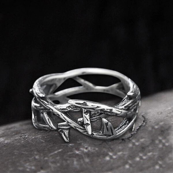 Olive Branch Stainless Steel ring