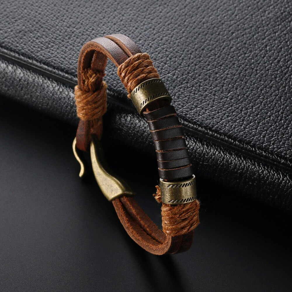 Punk Handmade Leather Bracelet