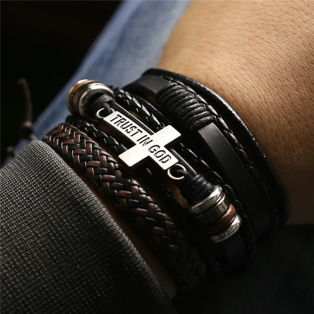 leather Bracelet 3/pcs