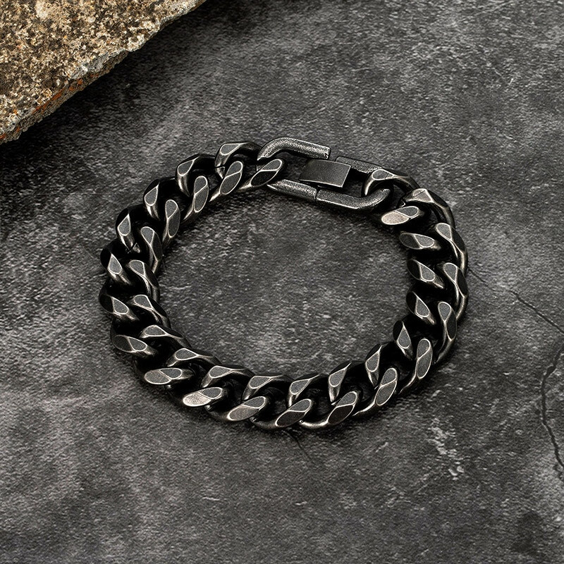 Vintage Black Bracelet Stainless Steel