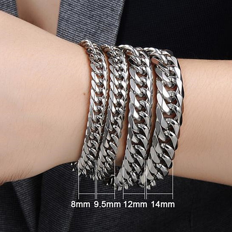 Thick Stainless Steel Bracelet Homme