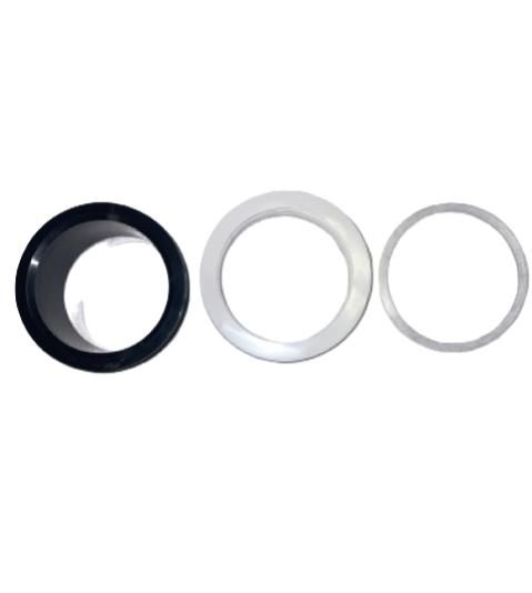 CMP 2&quot; Diverter Wall Fitting w / Nut &amp; Gasket: Black