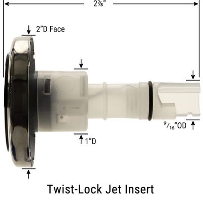 CMP 2" PL Jet Int Halo Directional: Stnl Steel/Black/Black/Black