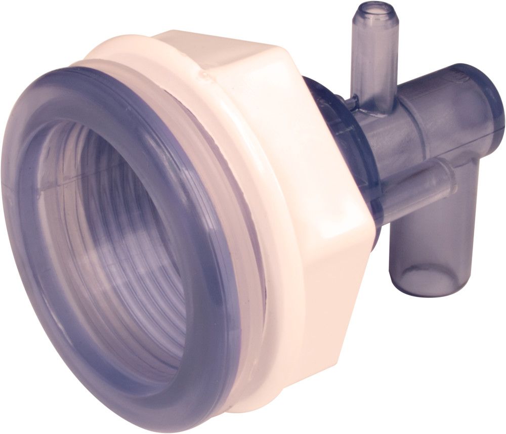 Waterway 7" N/Adj Master Massage Body Only  1 1/2S x 1/2S Mtl-Threade W/W Clear with Glo Tubes