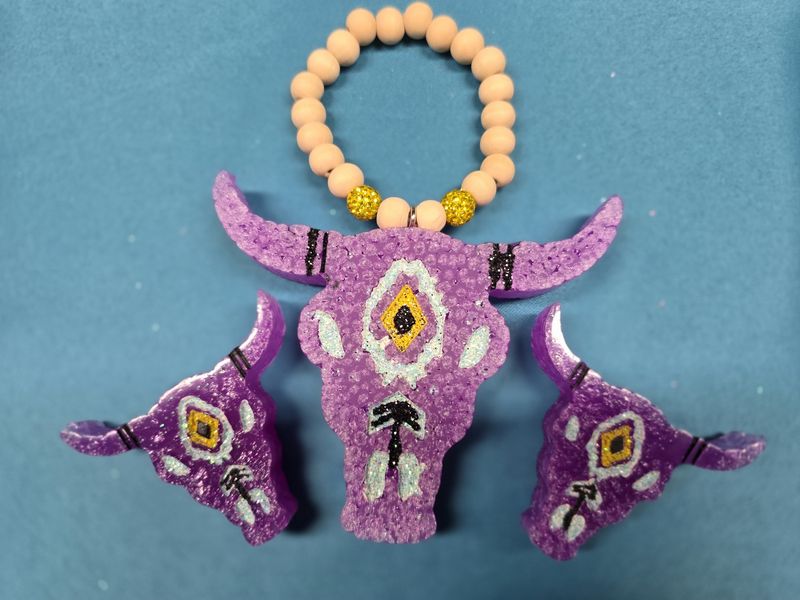 Bull &amp; Vent Clips - Purple - Jellyfish Bubbles