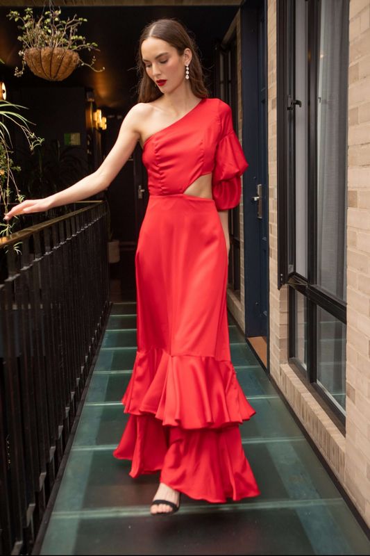 Amelia Red Maxi Dress (NOW SALE)