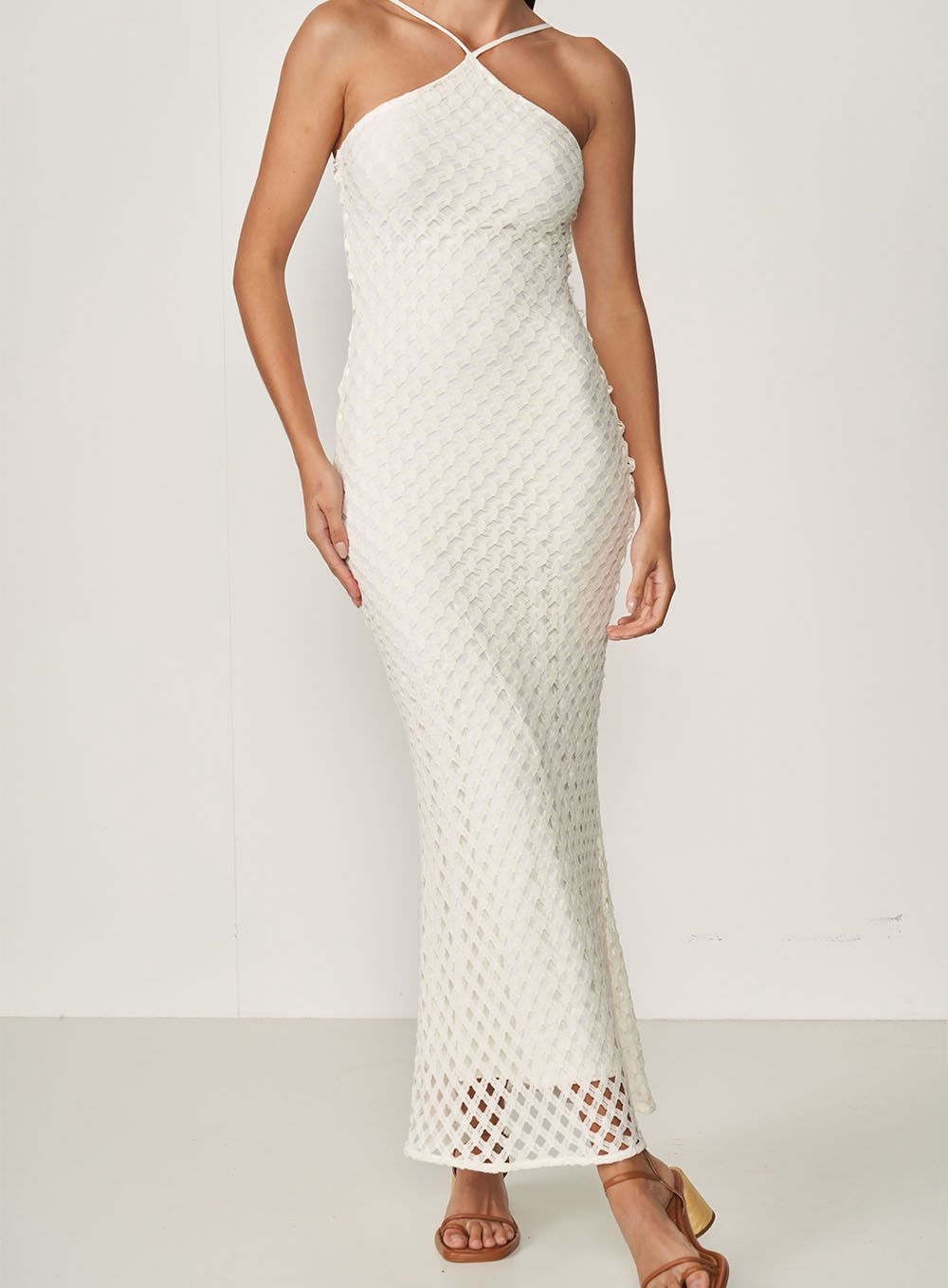 AGADIR MACRAME SLIM DRESS