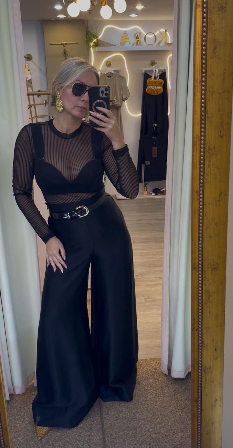 PRETO TULLE BLACK MESH TOP