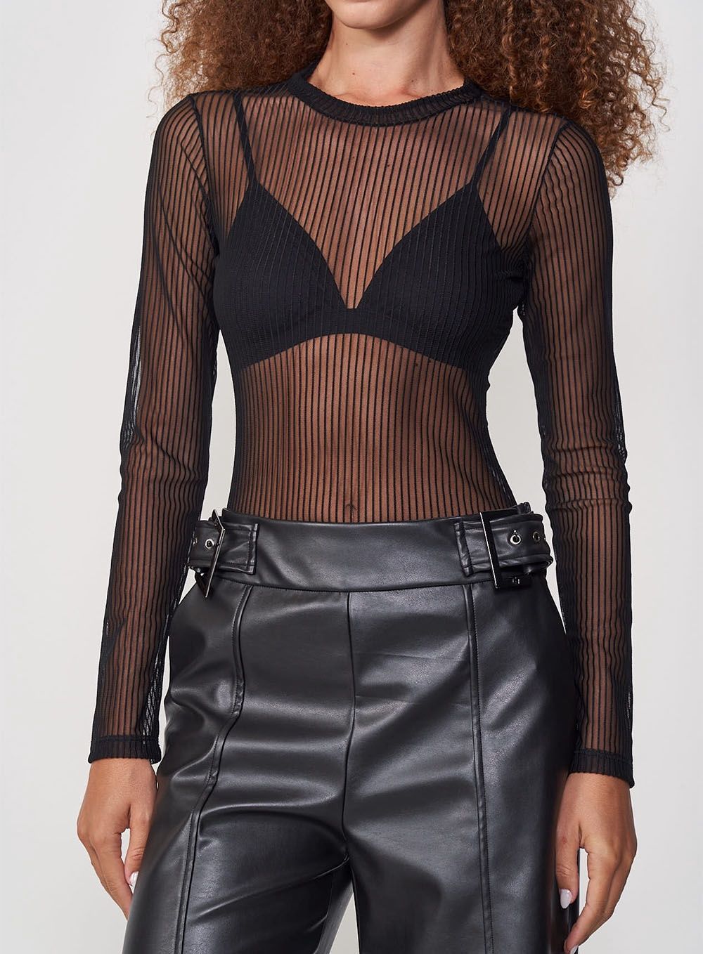 PRETO TULLE BLACK MESH TOP