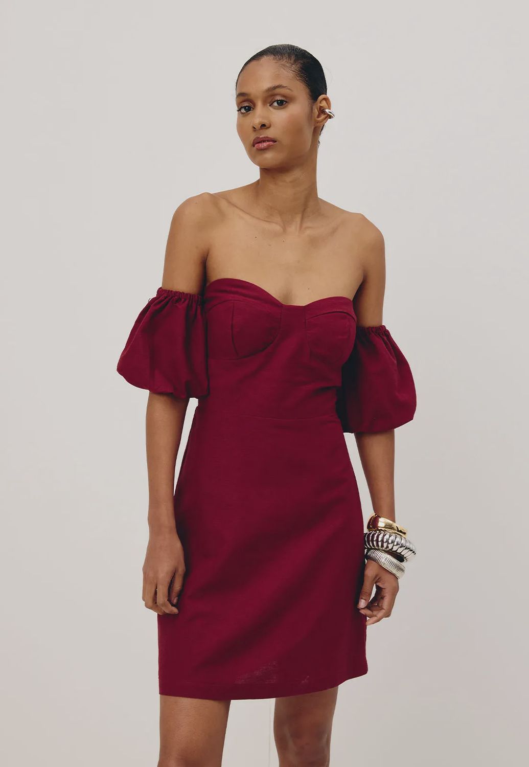 BROWN BALONE SHORT DRESS