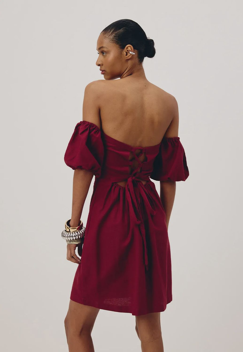 BROWN BALONE SHORT DRESS