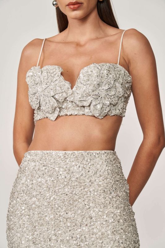 SILVER SEQUIN PAETTE SET