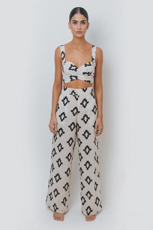 CROP TOP GENNA CRUZ  WITH ODETTE CRUZ PANTS