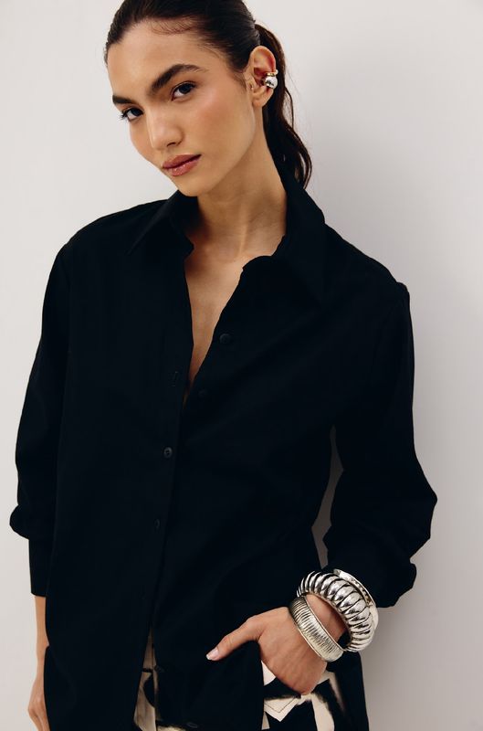 LISA OVERSIZE BLACK SHIRT