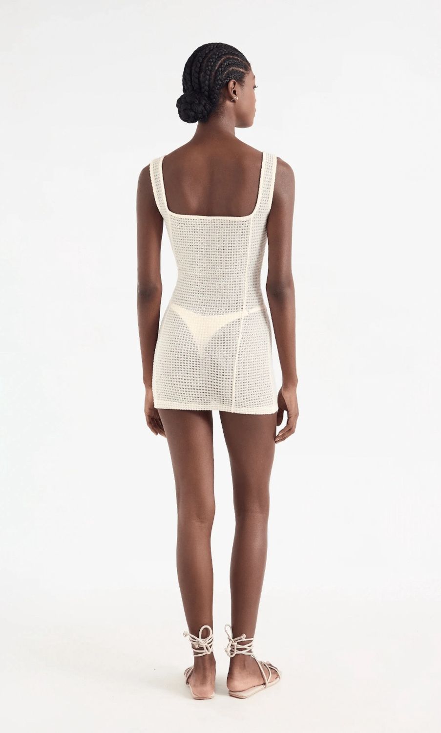 BETTY DRESS OFF WHITE CROCHET