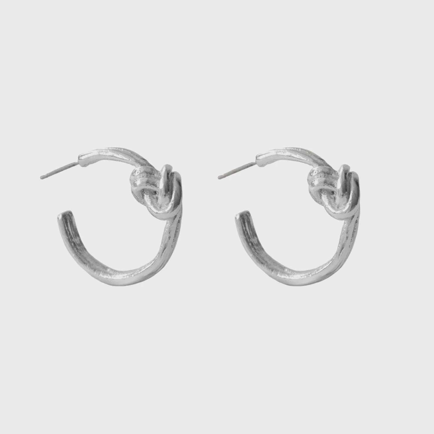 MARUM KNOT  SILVER HOOP