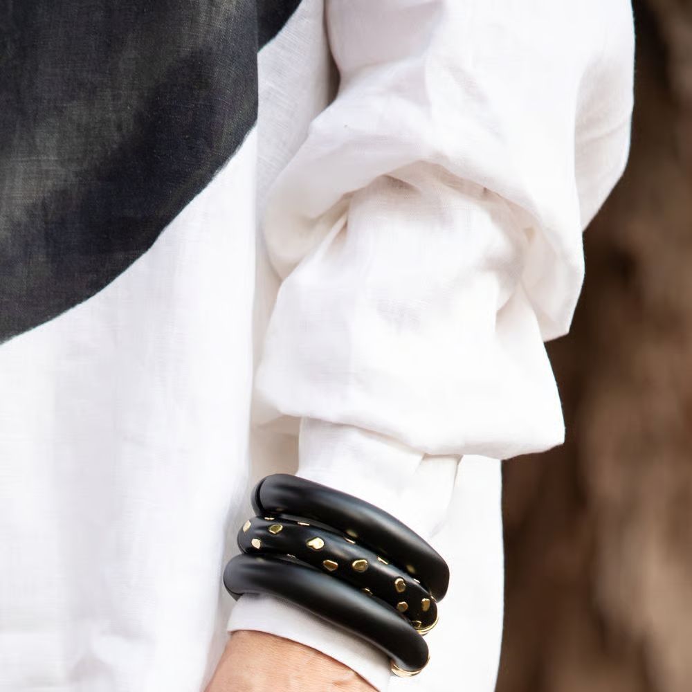 BLACK  AND GOLD FELINA BRACELET
