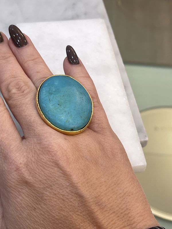 TURQUOISE ADJUSTABLE RING