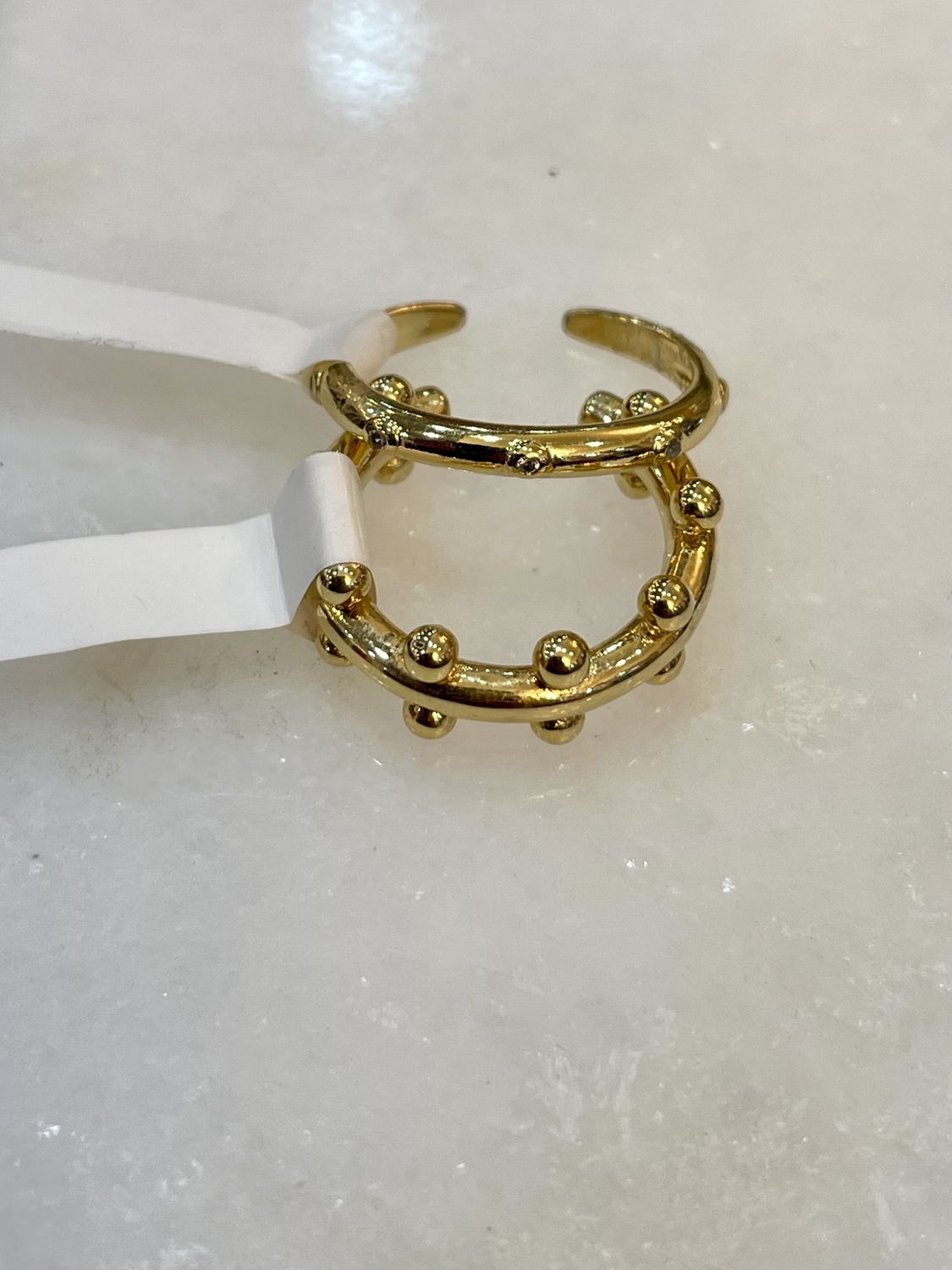 DUO RING SET, Colour: GOLD SET OF TWO