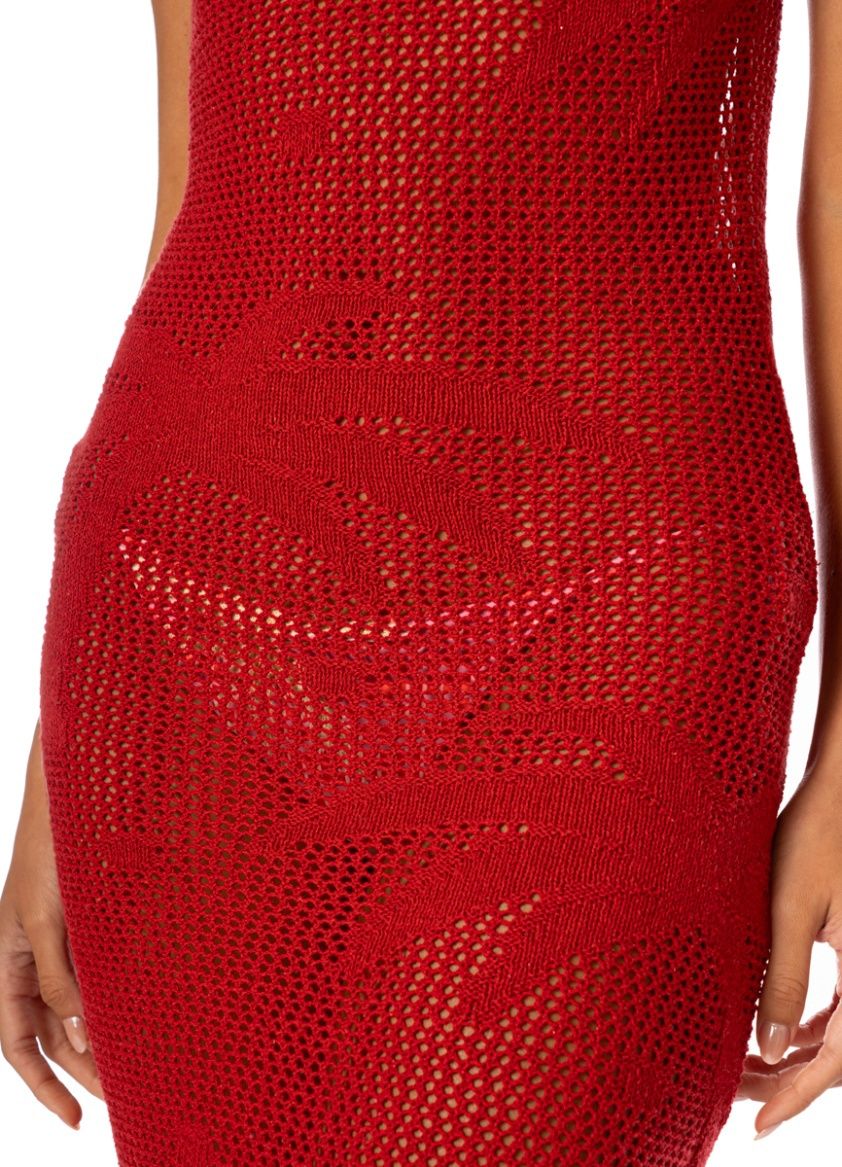 FLAME CORAL NOUGATH  LONG  DRESS