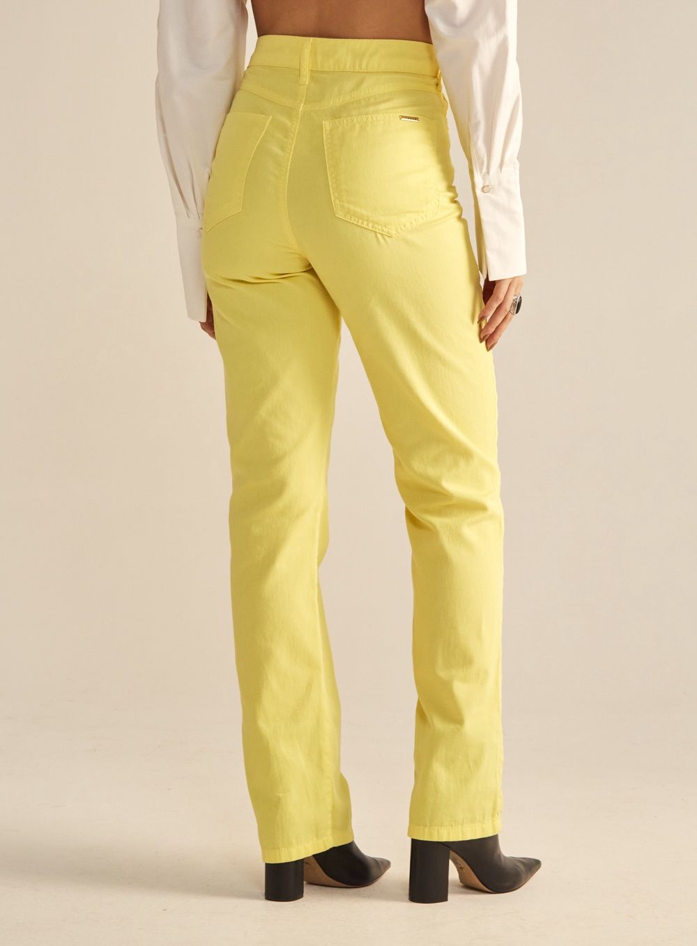 VICKY YELLOW STRAIGHT LEG PANTS