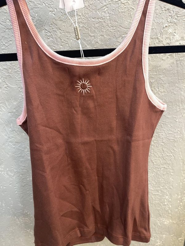 BROWN PINK SUN TOP- REFUGIO COLLECTION
