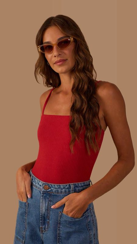 SUNSET RED  BODYSUIT- REFUGIO RR26
