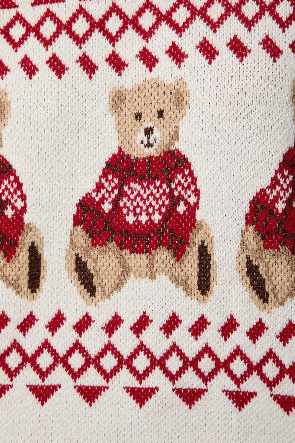 CREW NECK WINTER BEAR GRAPHIC SWEATHER