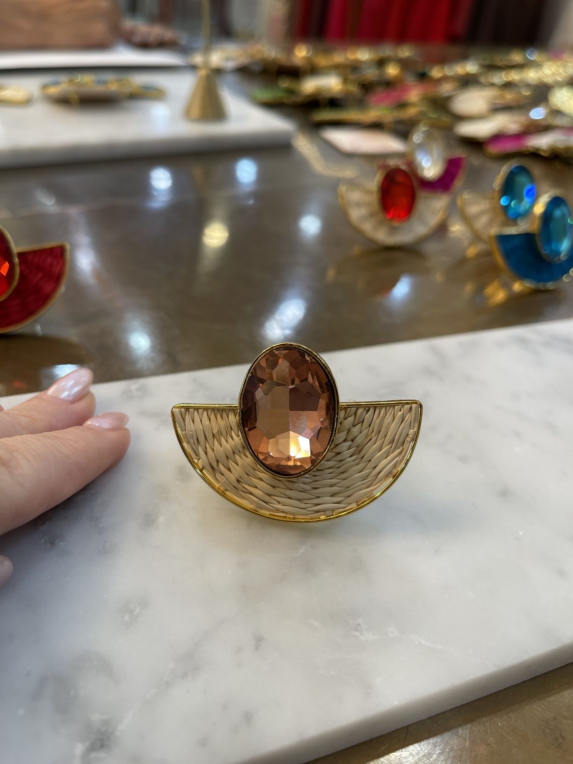 CRYSTAL IRACA ADJUSTABLE RING