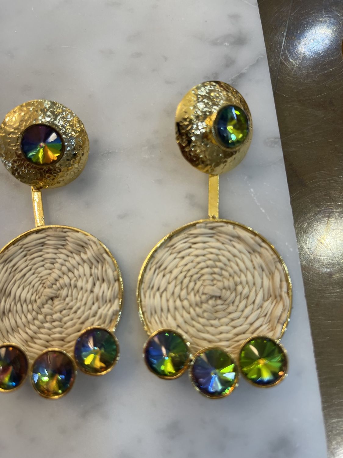 TRIO CRYSTAL IRACA EARRINGS