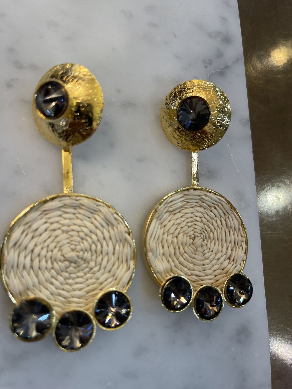 TRIO CRYSTAL IRACA EARRINGS