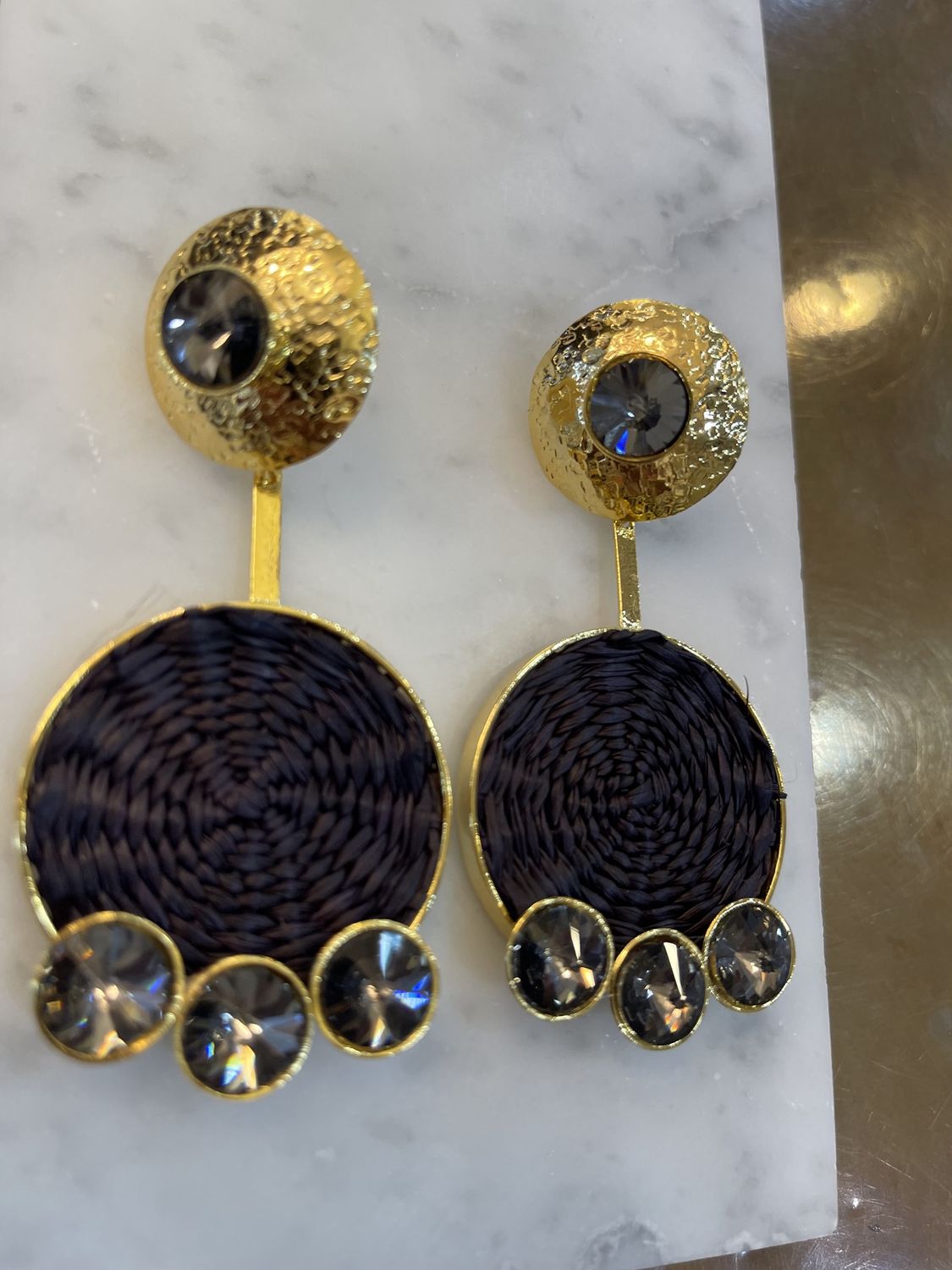 TRIO CRYSTAL IRACA EARRINGS