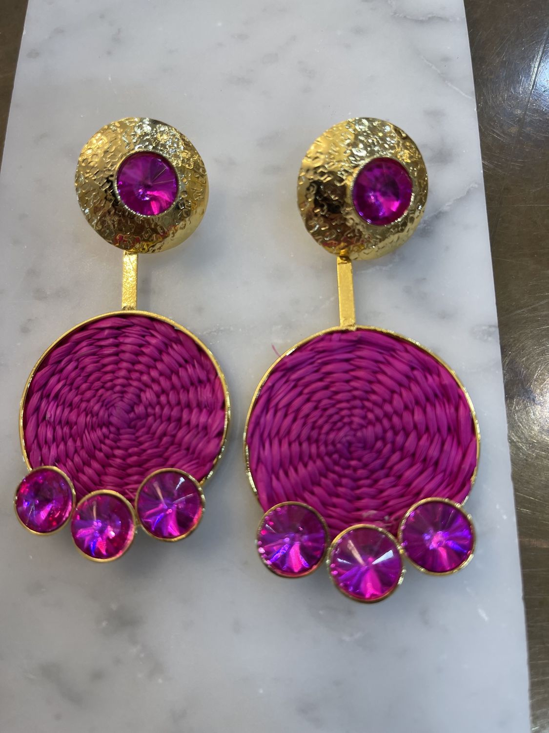 TRIO CRYSTAL IRACA EARRINGS
