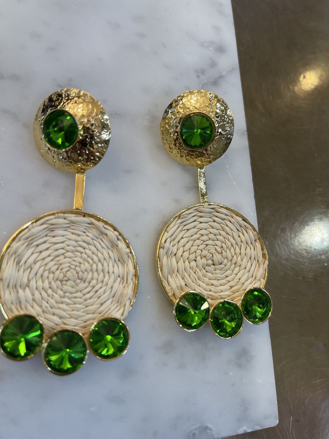 TRIO CRYSTAL IRACA EARRINGS
