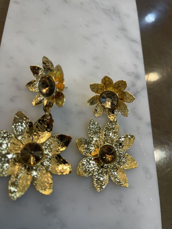 FLOR CRYSTAL MID EARRINGS