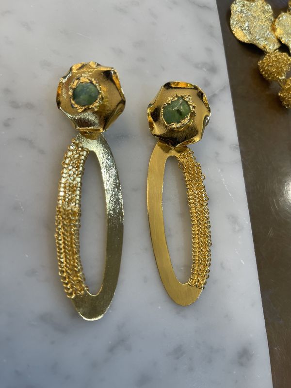 DRUZA MAXI OVAL EARRINGS