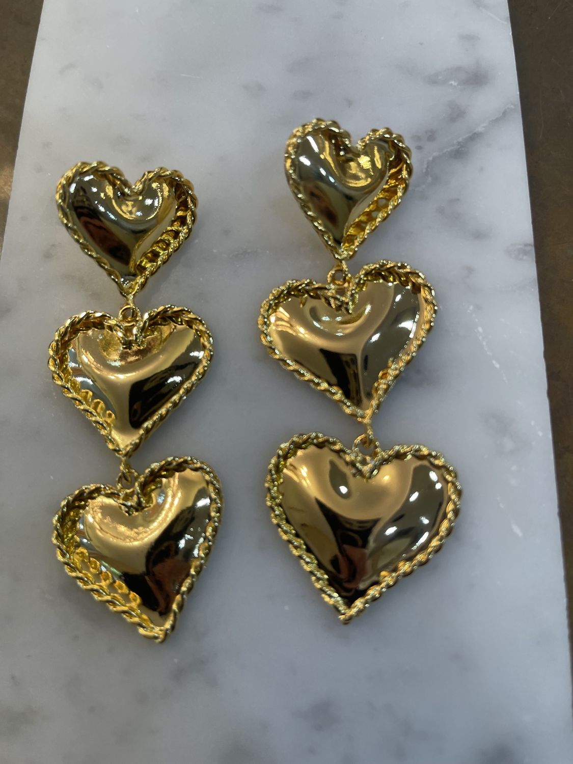 HEARTS MAXI EARRINGS, Colour: HEART GOLD