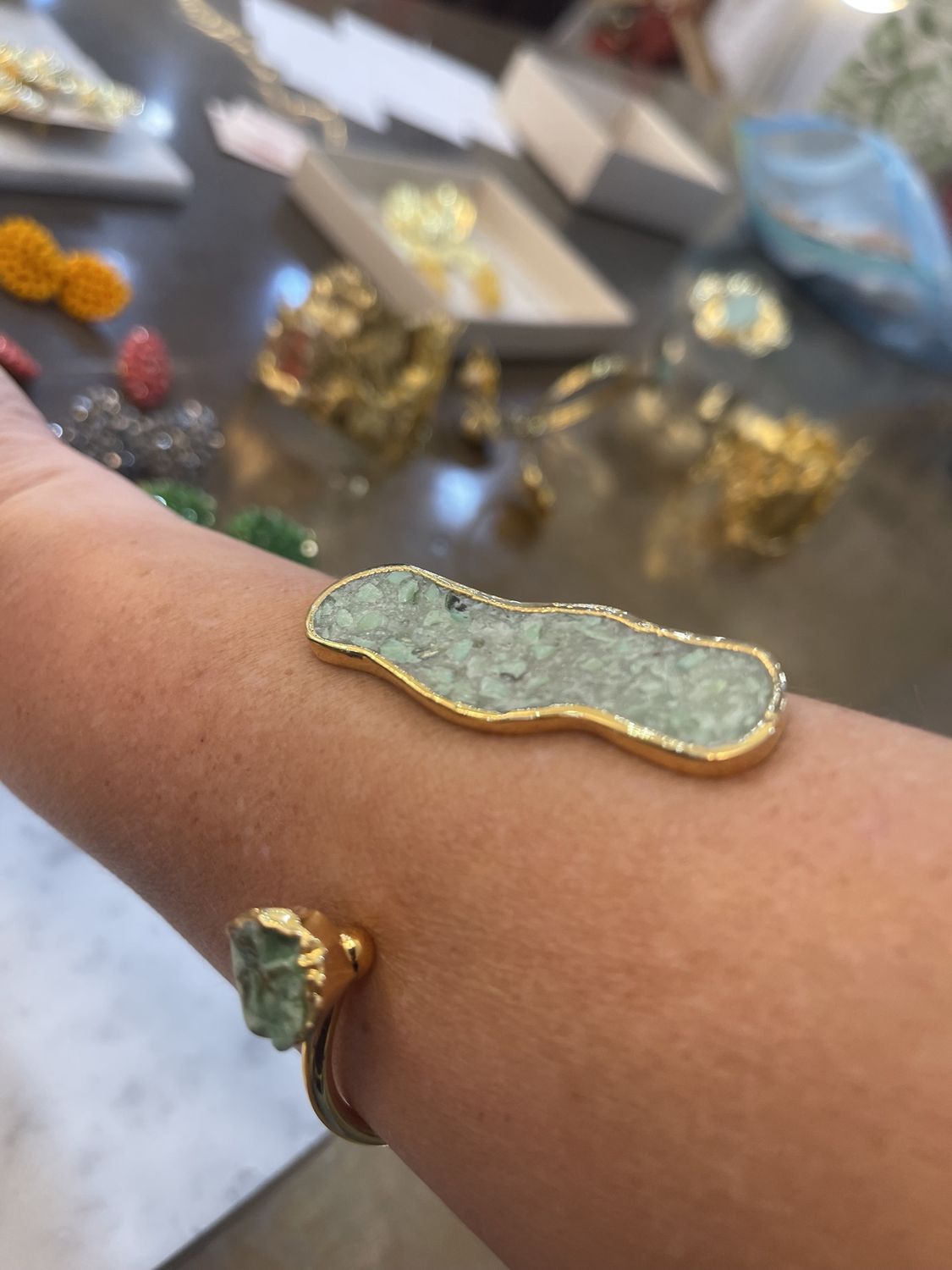 2 SIDE DRUZA BRACELET, Colour: GOLD DRUZA