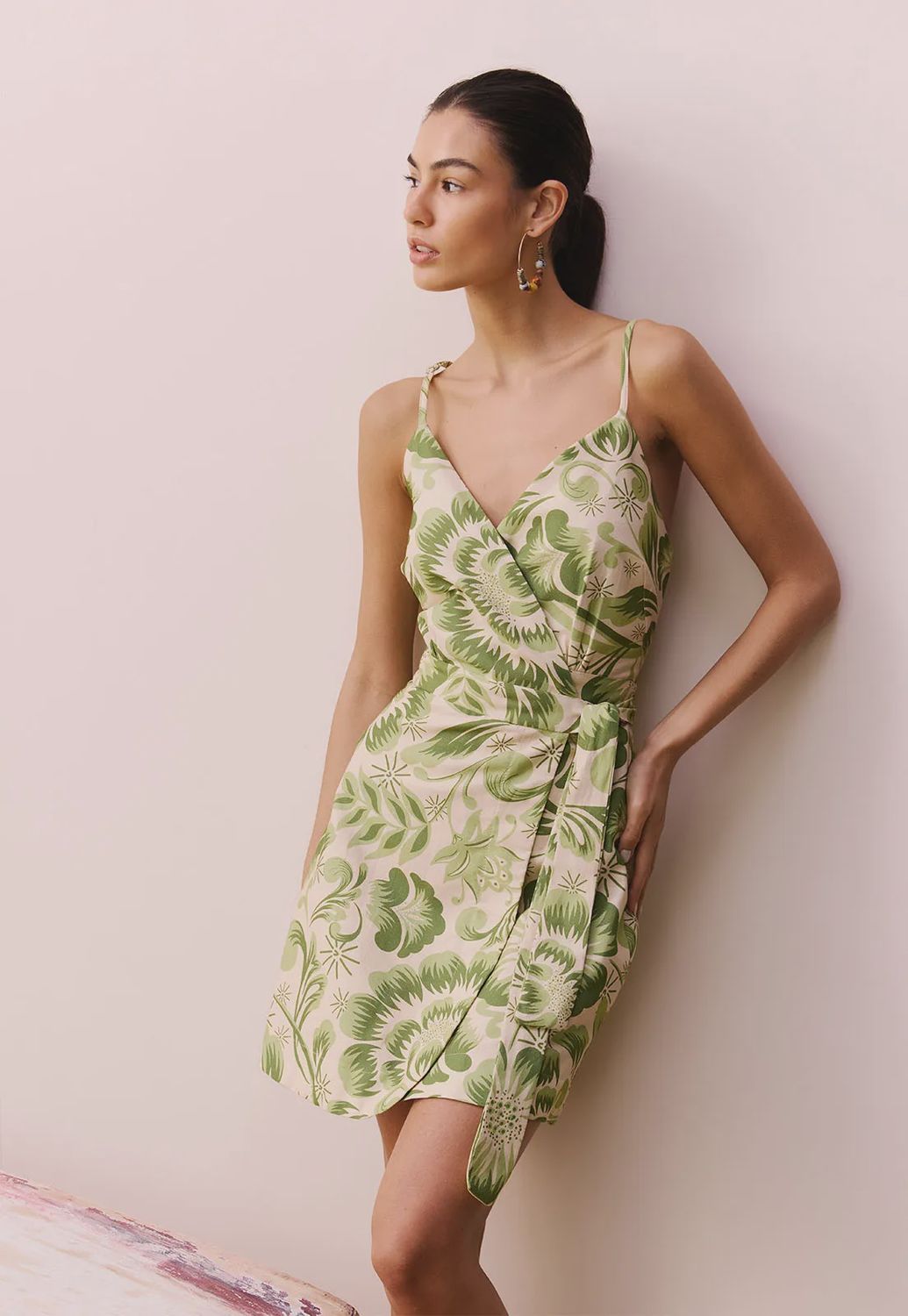 GREEN DOIS AMORES WRAP DRESS -  SALE $399 TT WAS  $980 TT