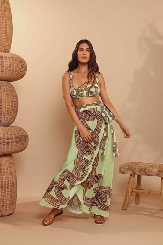 CARPIM DORADO WRAP SKIRT