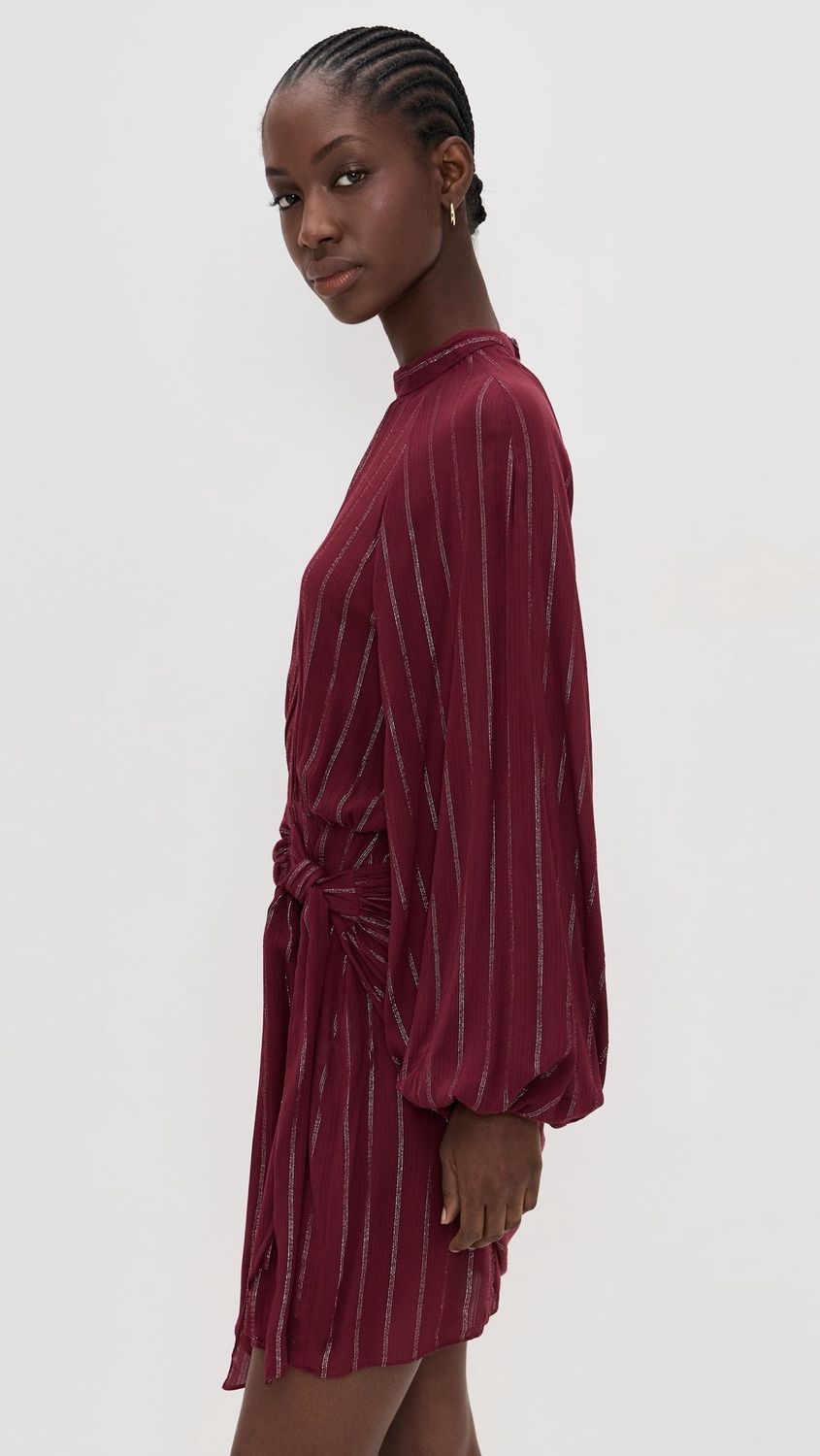 SHORT LUREX WRAP DRESS VINO BOSSA