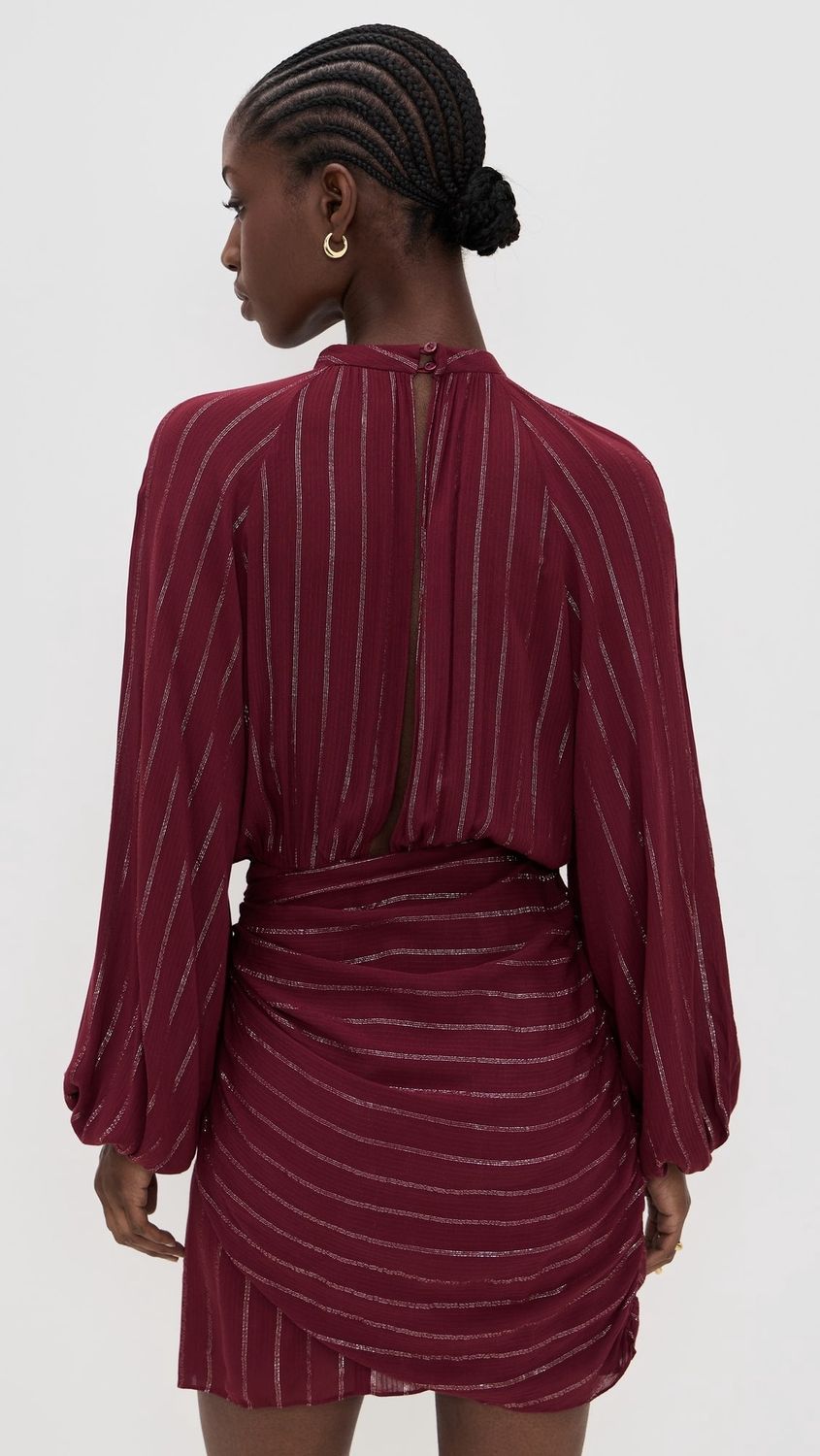 SHORT LUREX WRAP DRESS VINO BOSSA