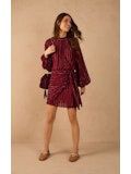 SHORT LUREX WRAP DRESS VINO BOSSA, Size: XS/PP