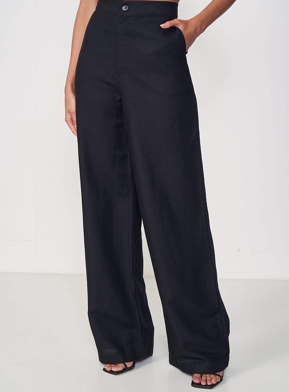 AZULI LINNEN BLUE PANTS, Size: 34/XS