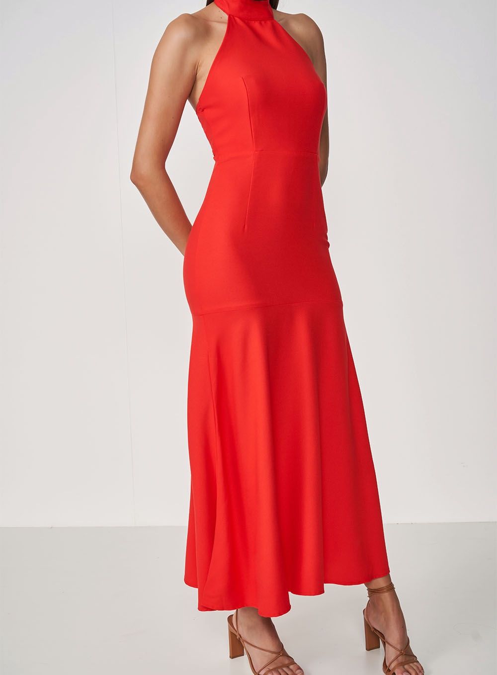 IRENE HIGH NECK DRESS- Final price $ 845 tt was $1690 tt, Size: USA/0/EURO/34/BRAZIL/34