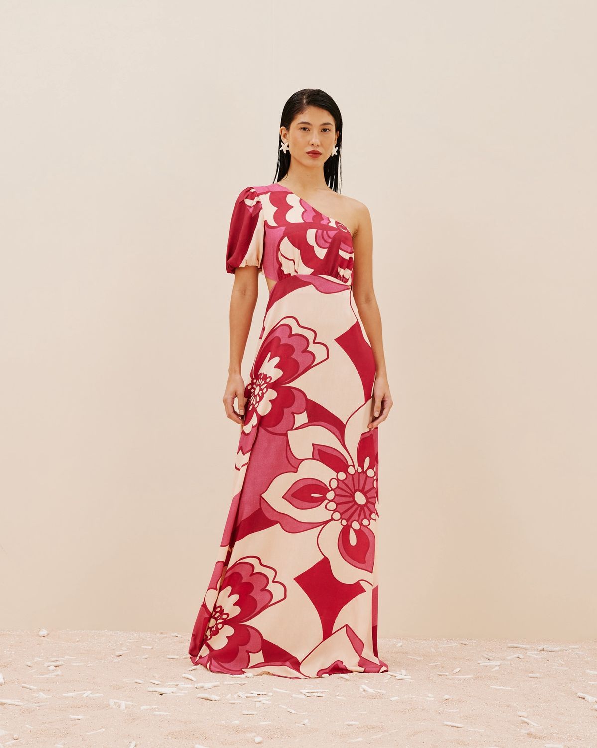 Costas  Maxidress Rosa Medio, Size: S