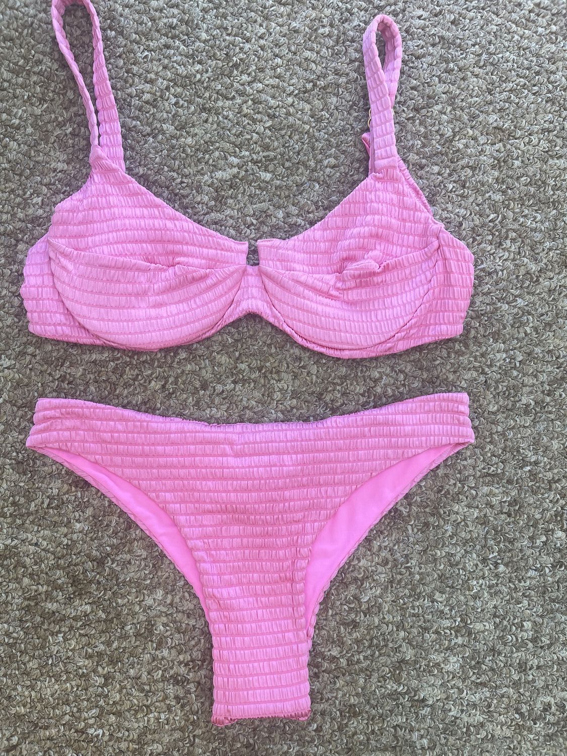 TEXTURED POSITANO BIKINI SET was $980 tt Now $588 tt per the set., Size: S/TOP-L/BOTTOM