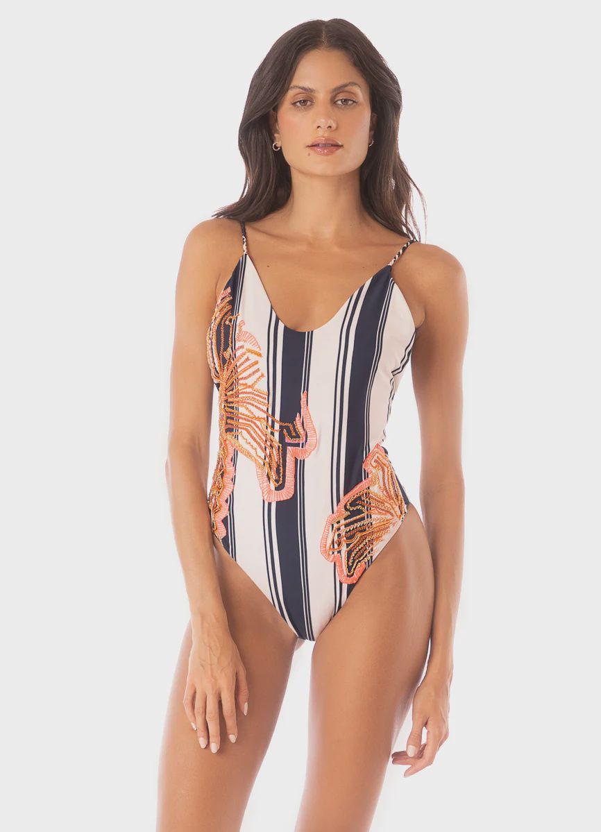 BOHO STRIPES TYPICAL ONE PIECE- SPECIAL PRICE, Size: L