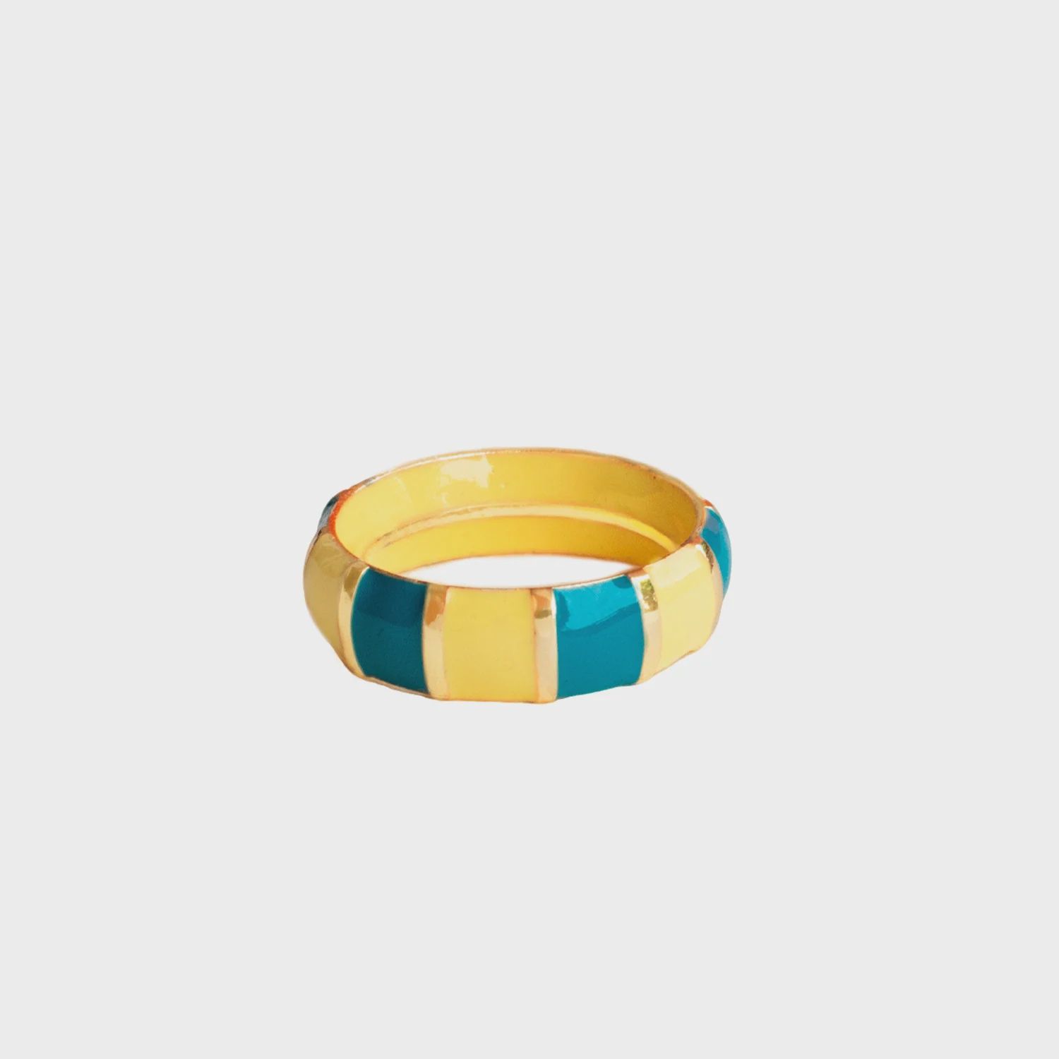 CHORMA RING YELLOW TURQUOISE, Colour: TURQ/YELLOW